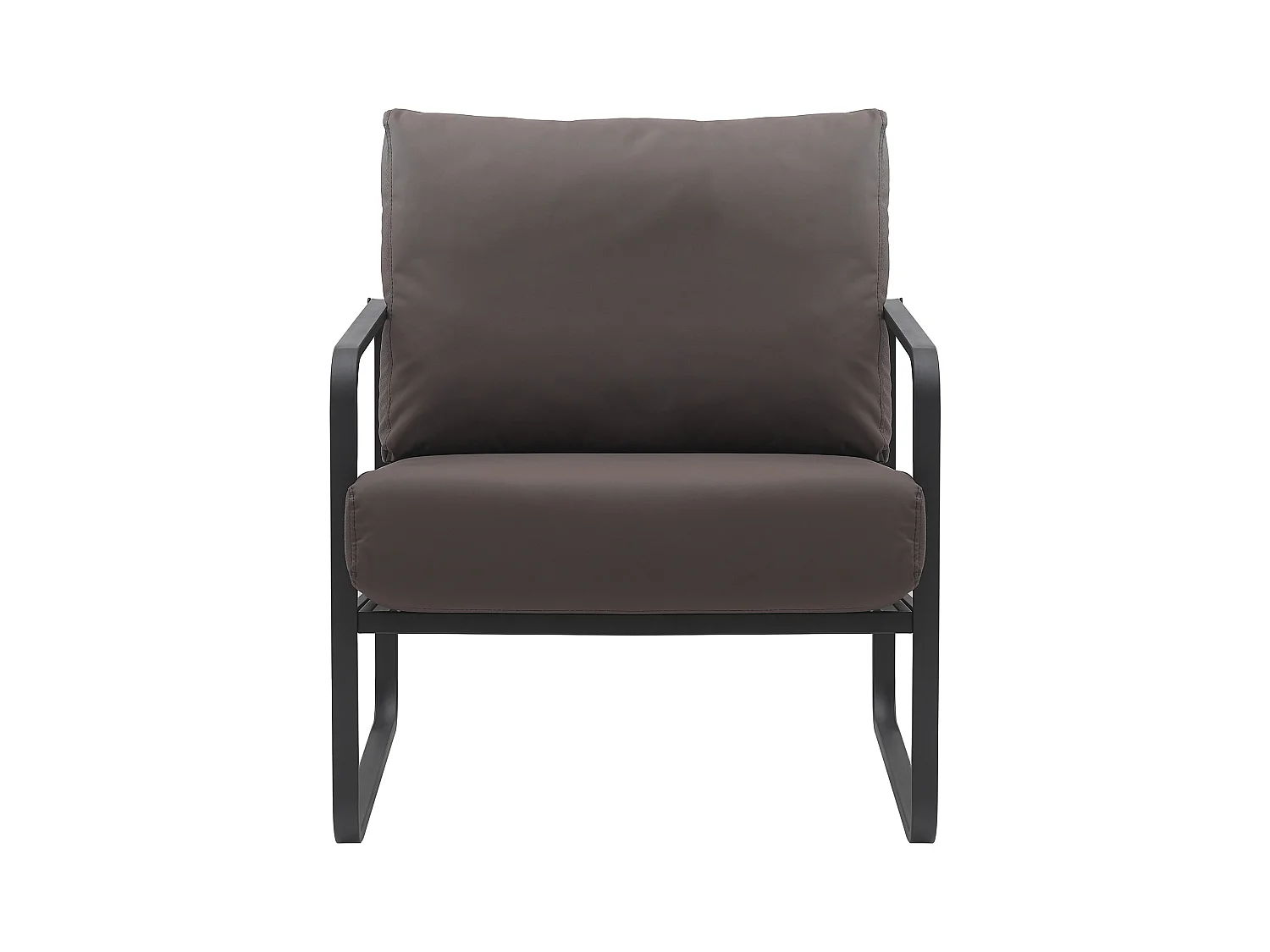 Chaise longue - Similicuir - Marron - Manea