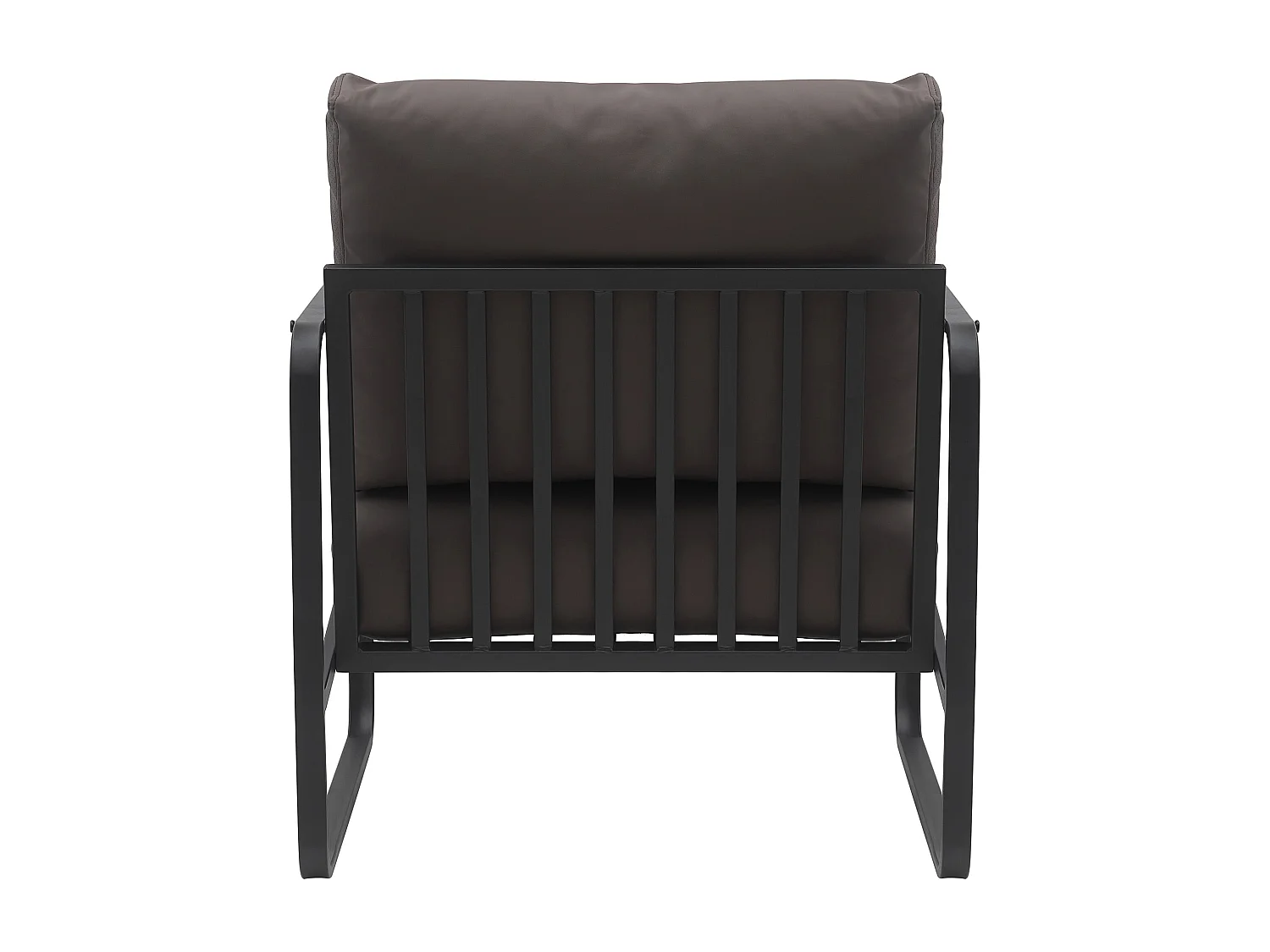 Chaise longue - Similicuir - Marron - Manea