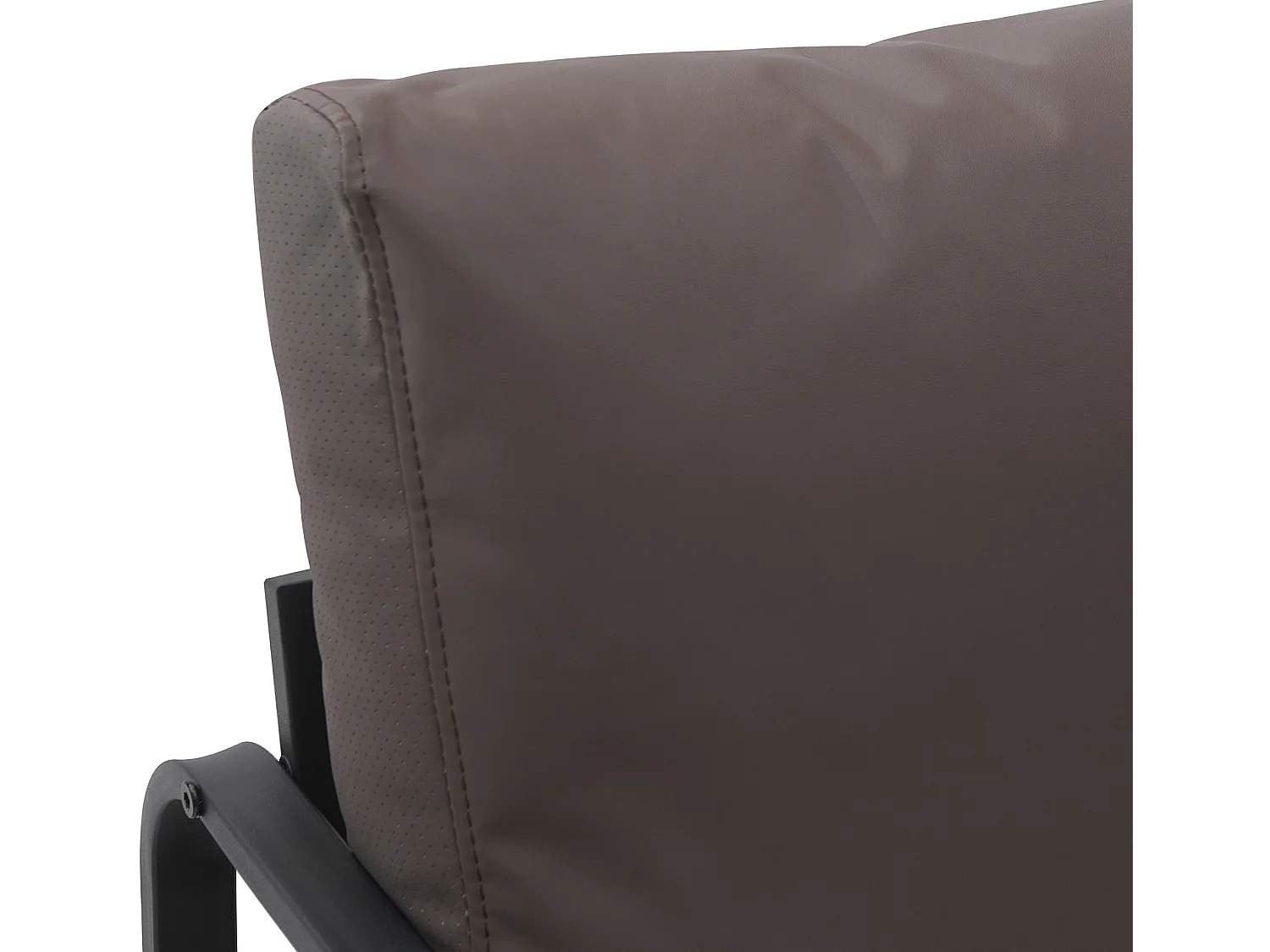 Chaise longue - Similicuir - Marron - Manea