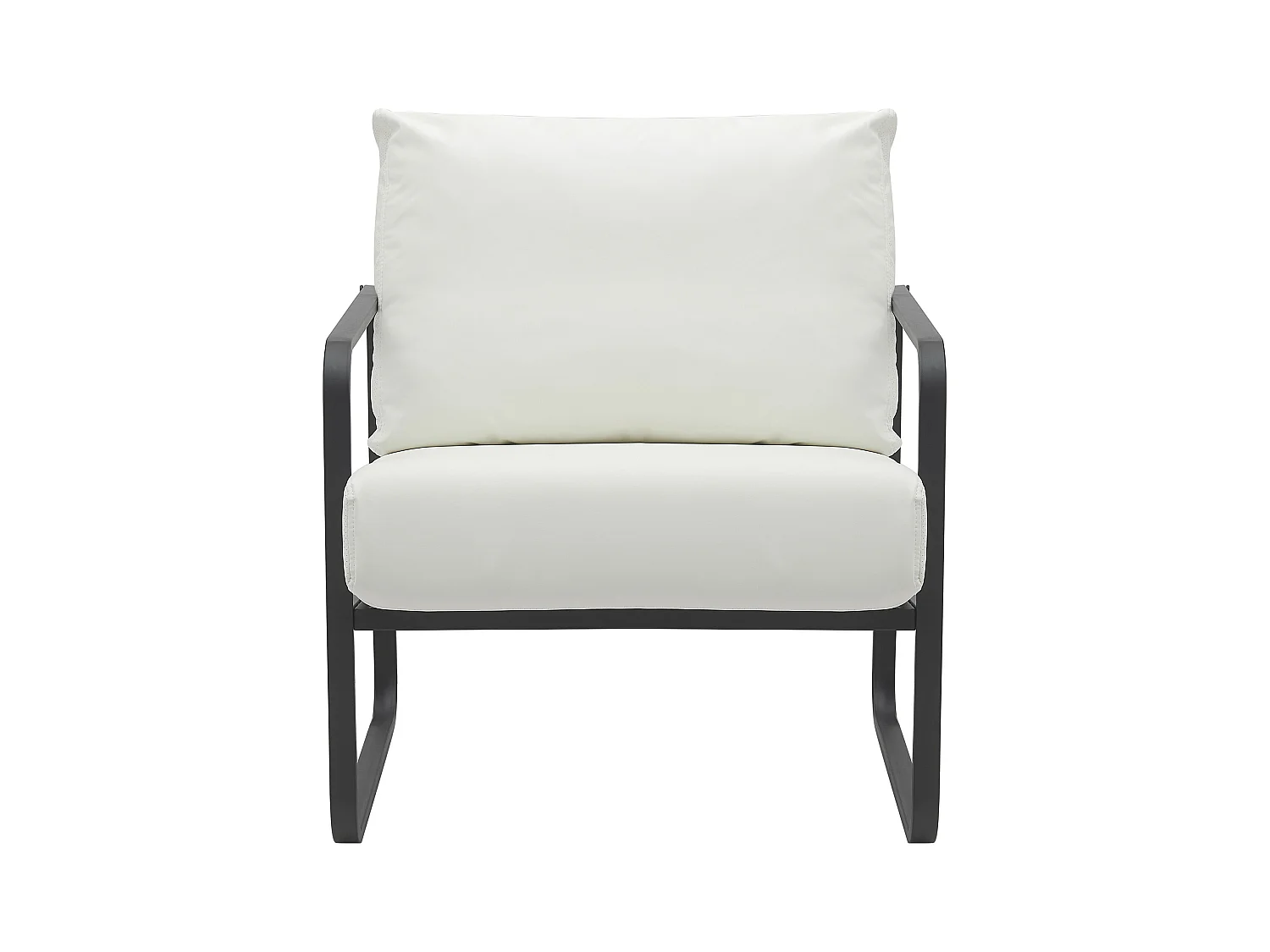 Chaise longue - Similicuir - Blanc - Manea