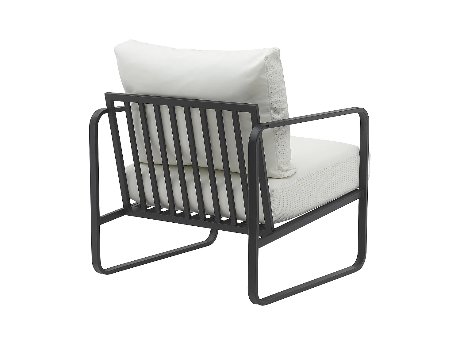 Chaise longue - Similicuir - Blanc - Manea