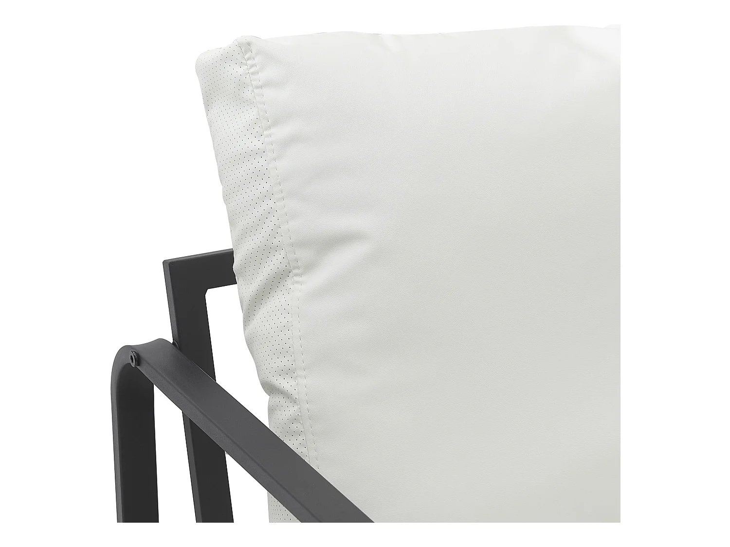 Chaise longue - Similicuir - Blanc - Manea