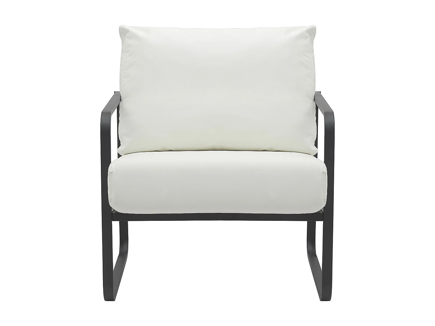 Chaise longue - Similicuir - Blanc - Manea