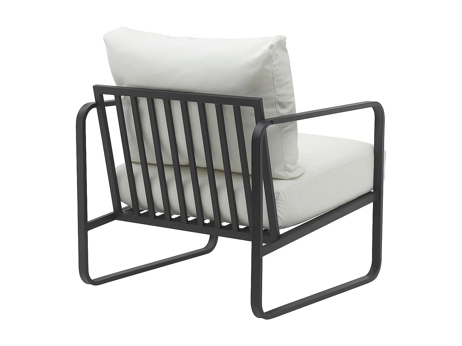 Chaise longue - Similicuir - Blanc - Manea