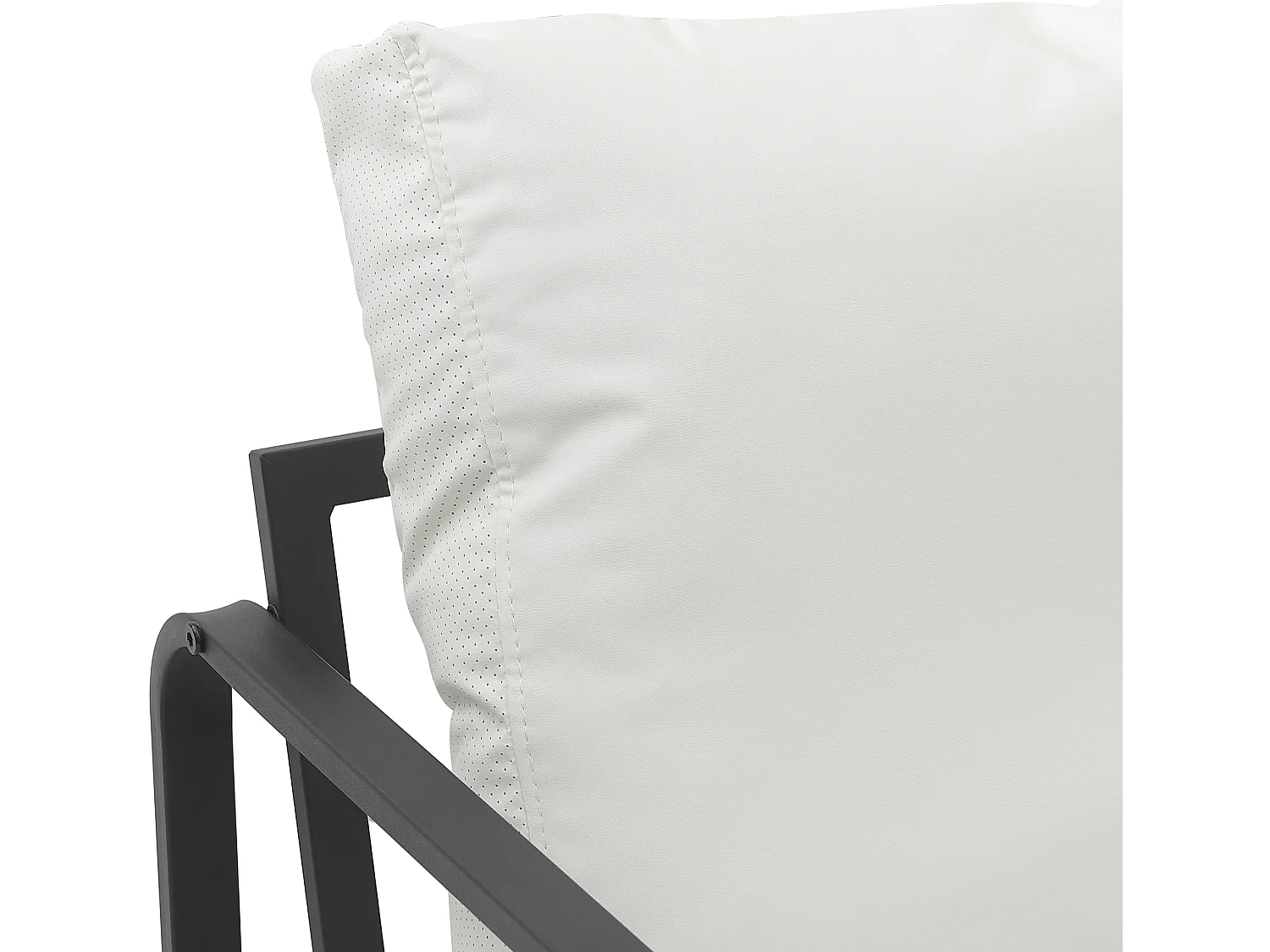 Chaise longue - Similicuir - Blanc - Manea