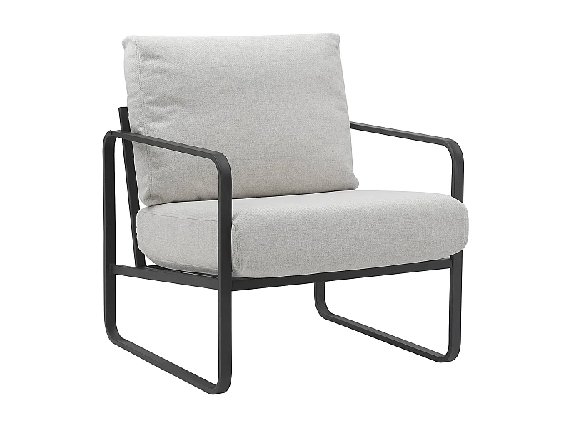 Chaise longue - Tissu - Crème - Manea