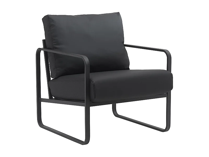 Chaise longue - Similicuir - Noir - Manea