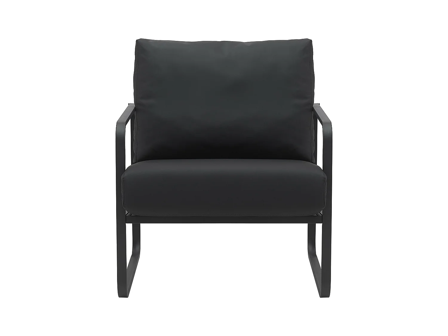 Chaise longue - Similicuir - Noir - Manea