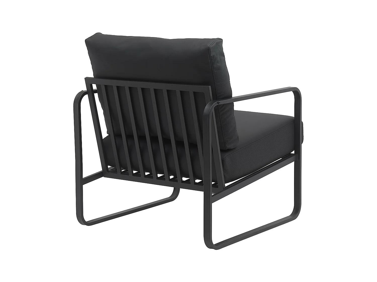 Chaise longue - Similicuir - Noir - Manea