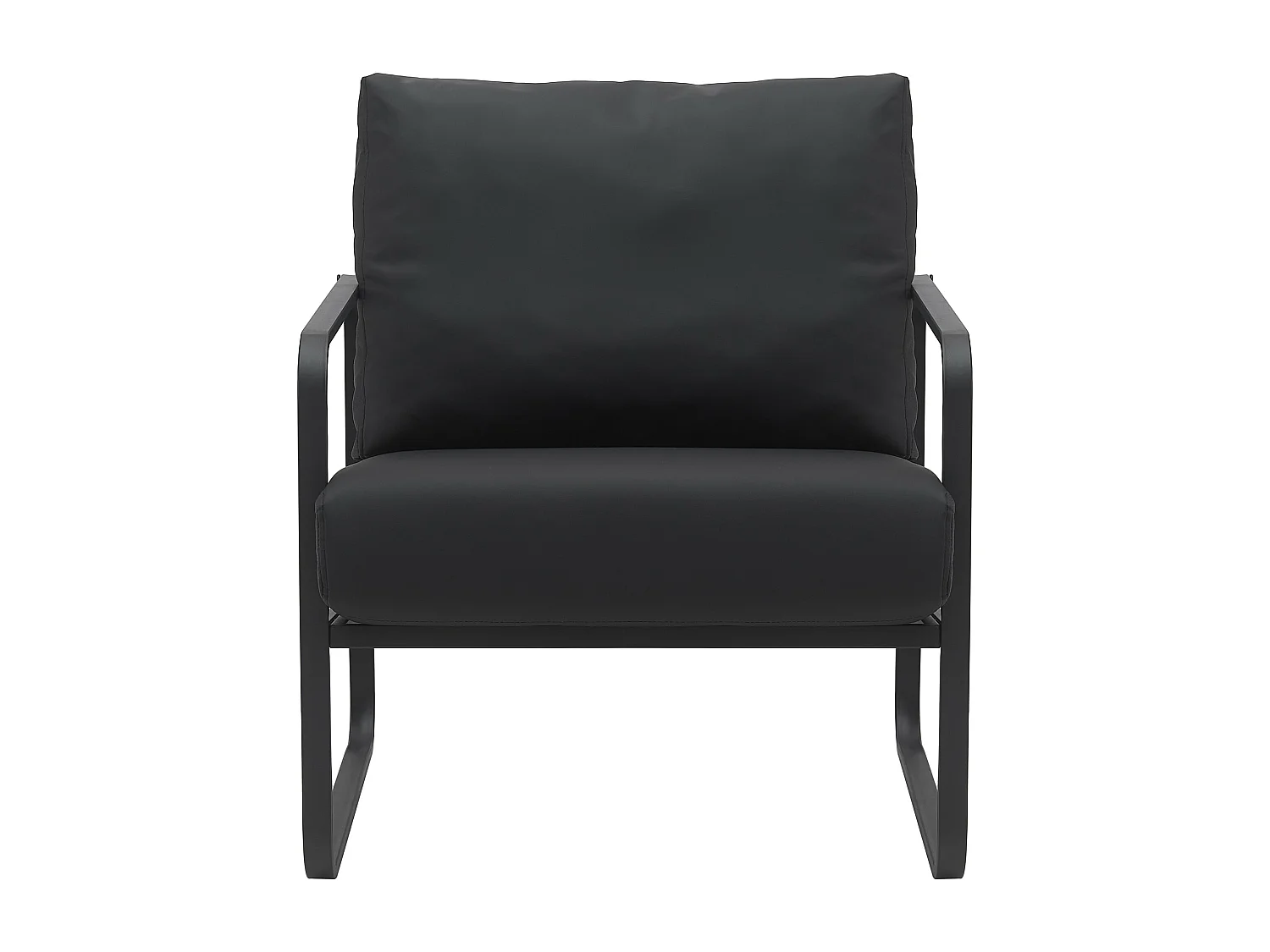 Chaise longue - Similicuir - Noir - Manea
