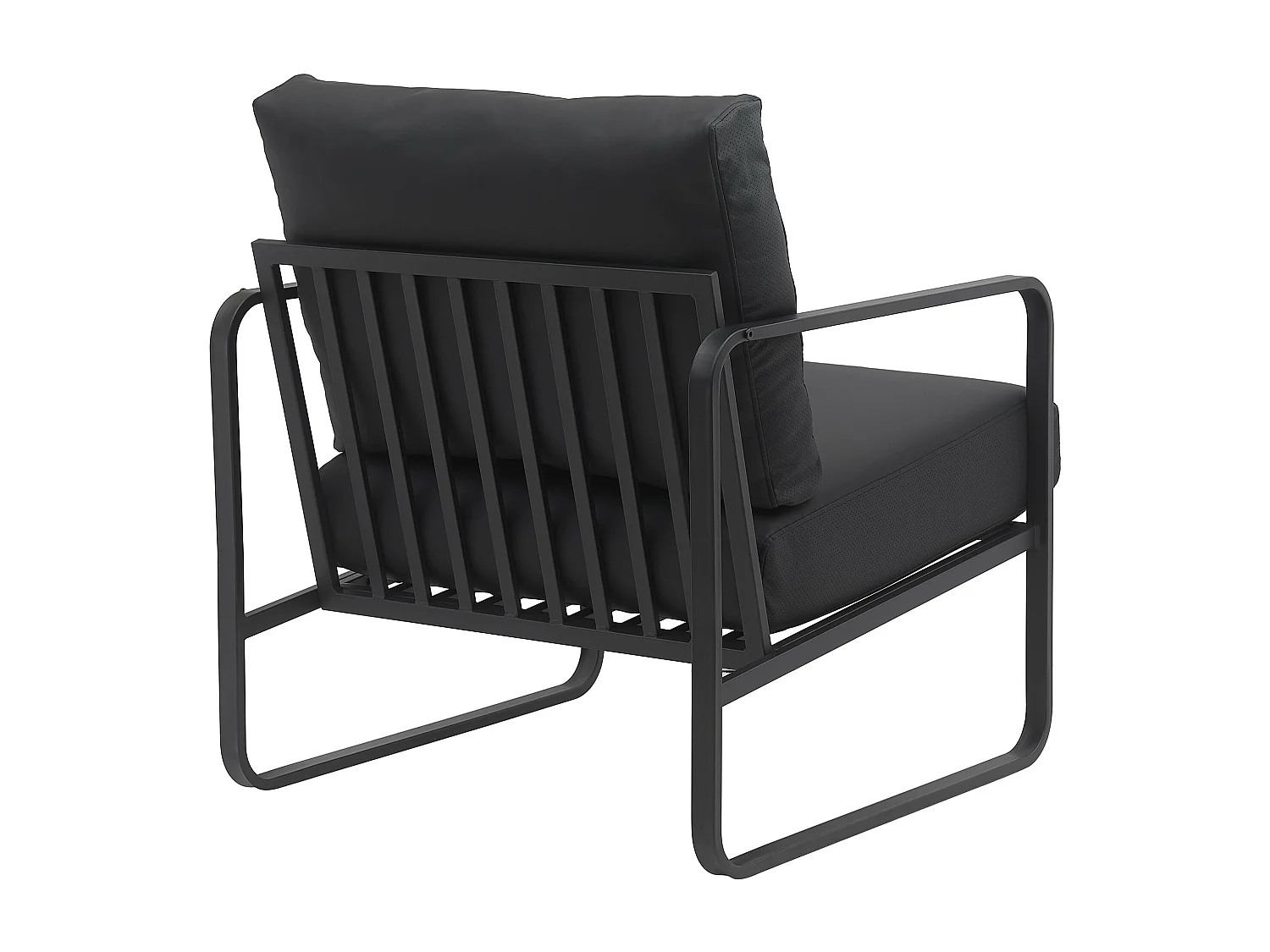 Chaise longue - Similicuir - Noir - Manea