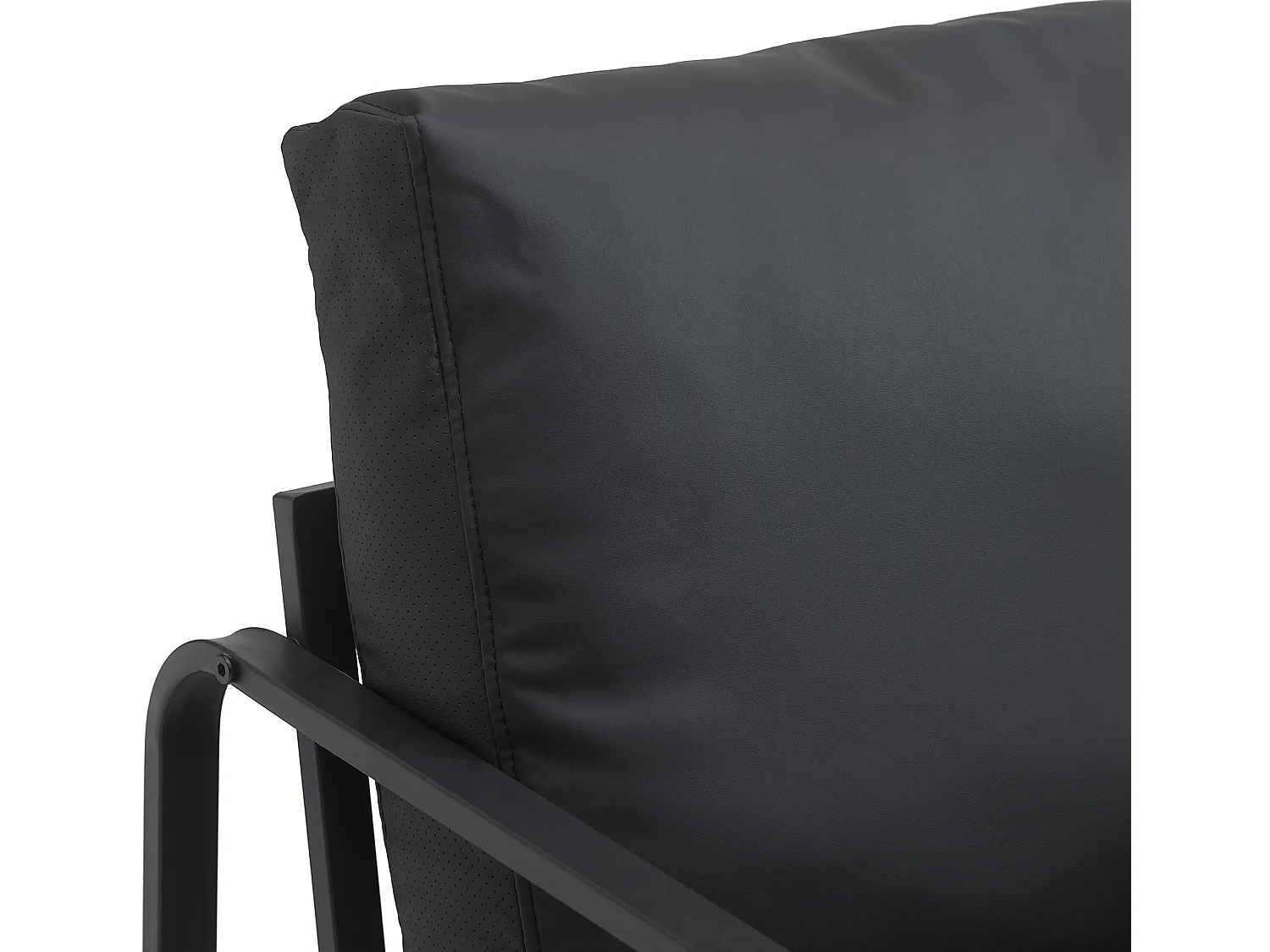 Chaise longue - Similicuir - Noir - Manea