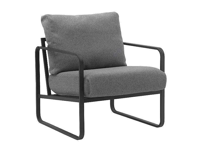 Chaise longue - Tissu - Gris foncé - Manea