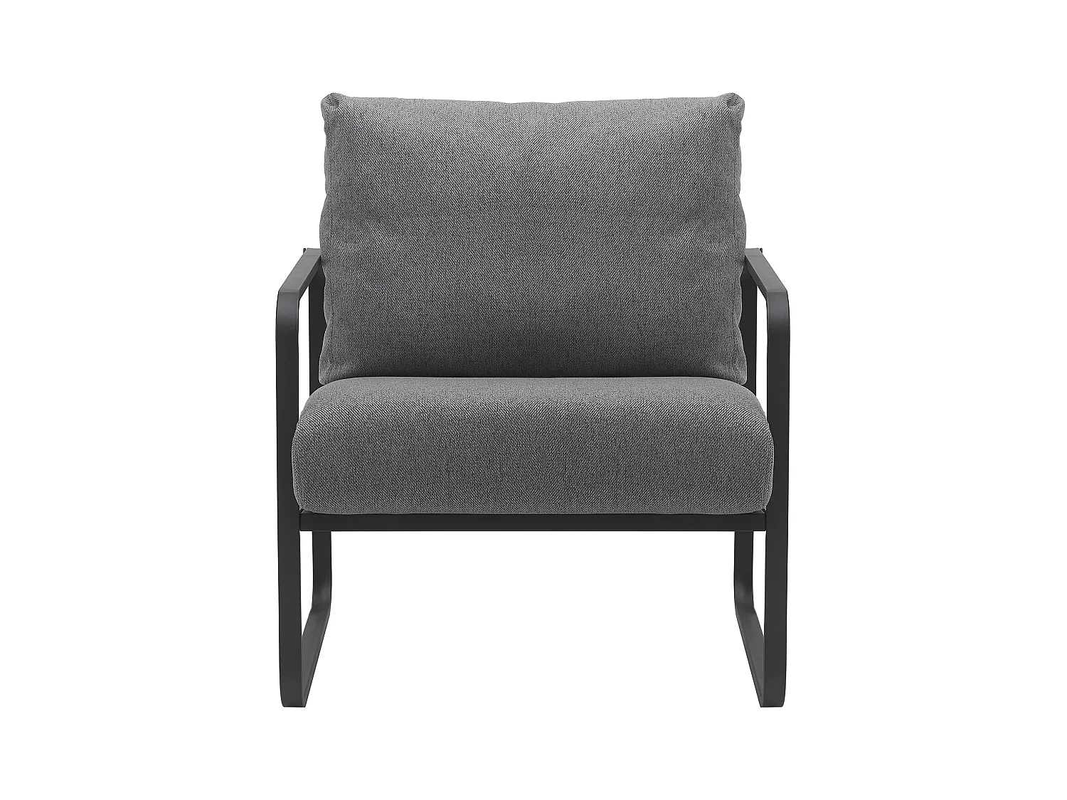 Chaise longue - Tissu - Gris foncé - Manea