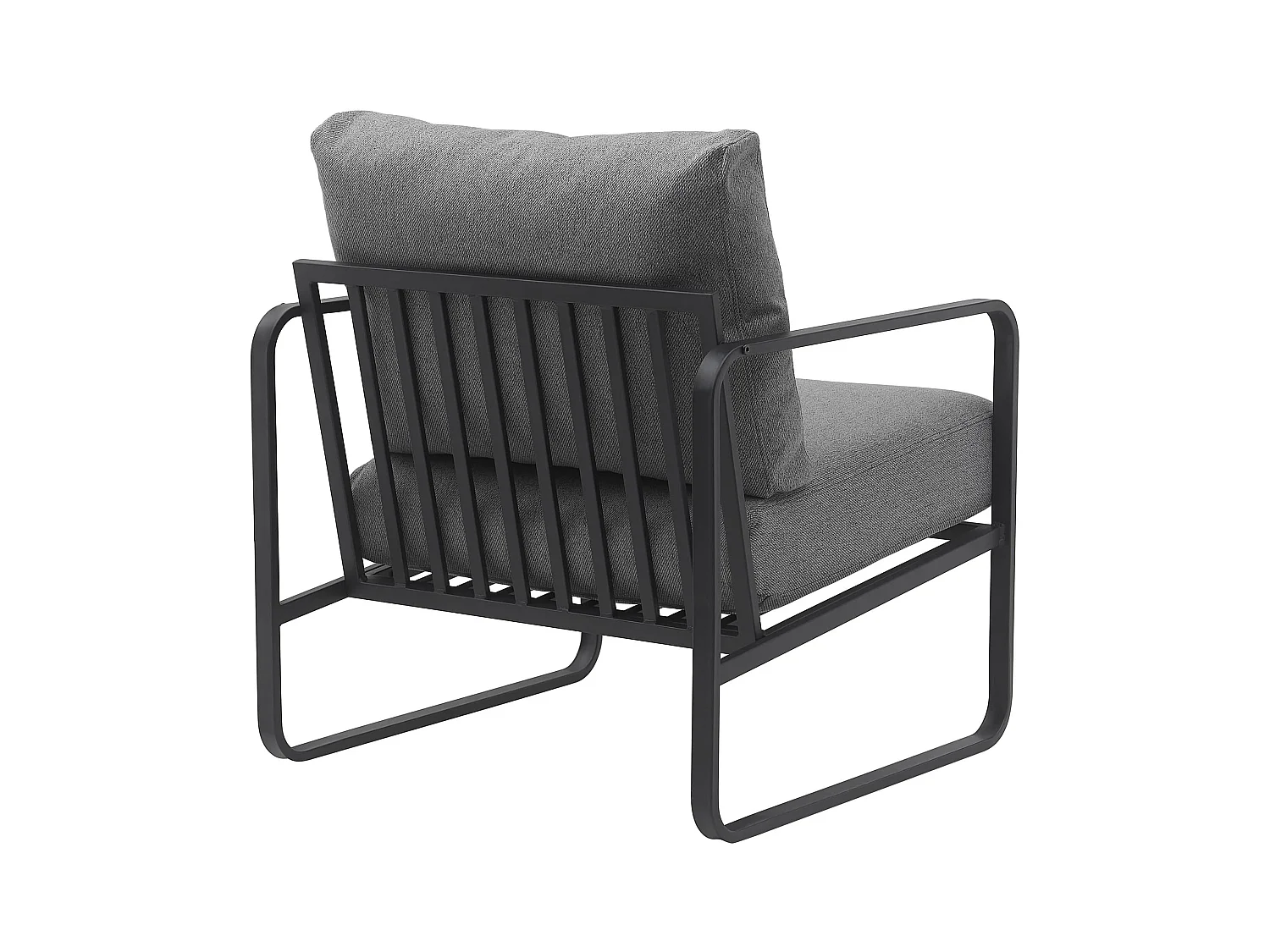 Chaise longue - Tissu - Gris foncé - Manea