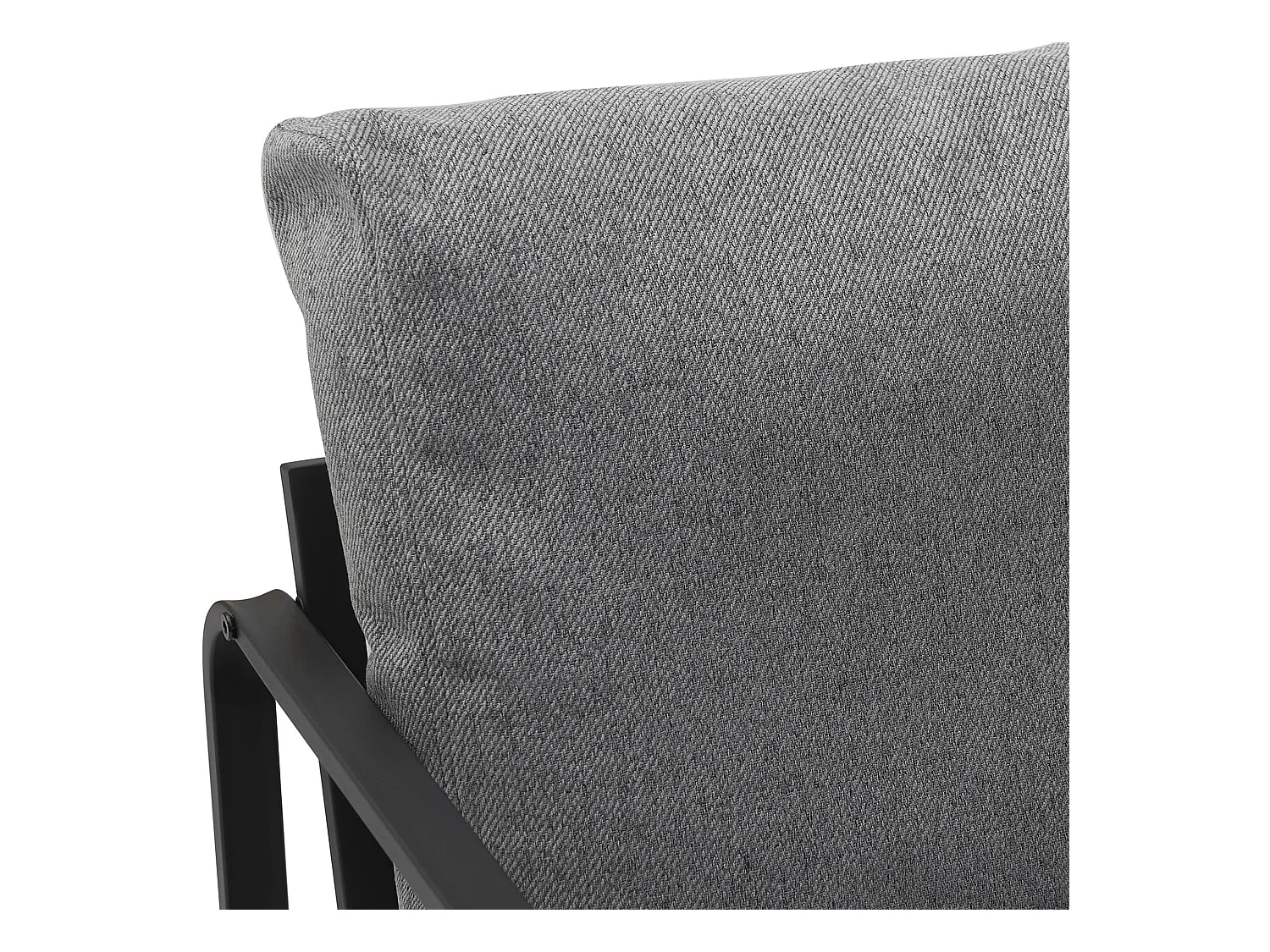 Chaise longue - Tissu - Gris foncé - Manea