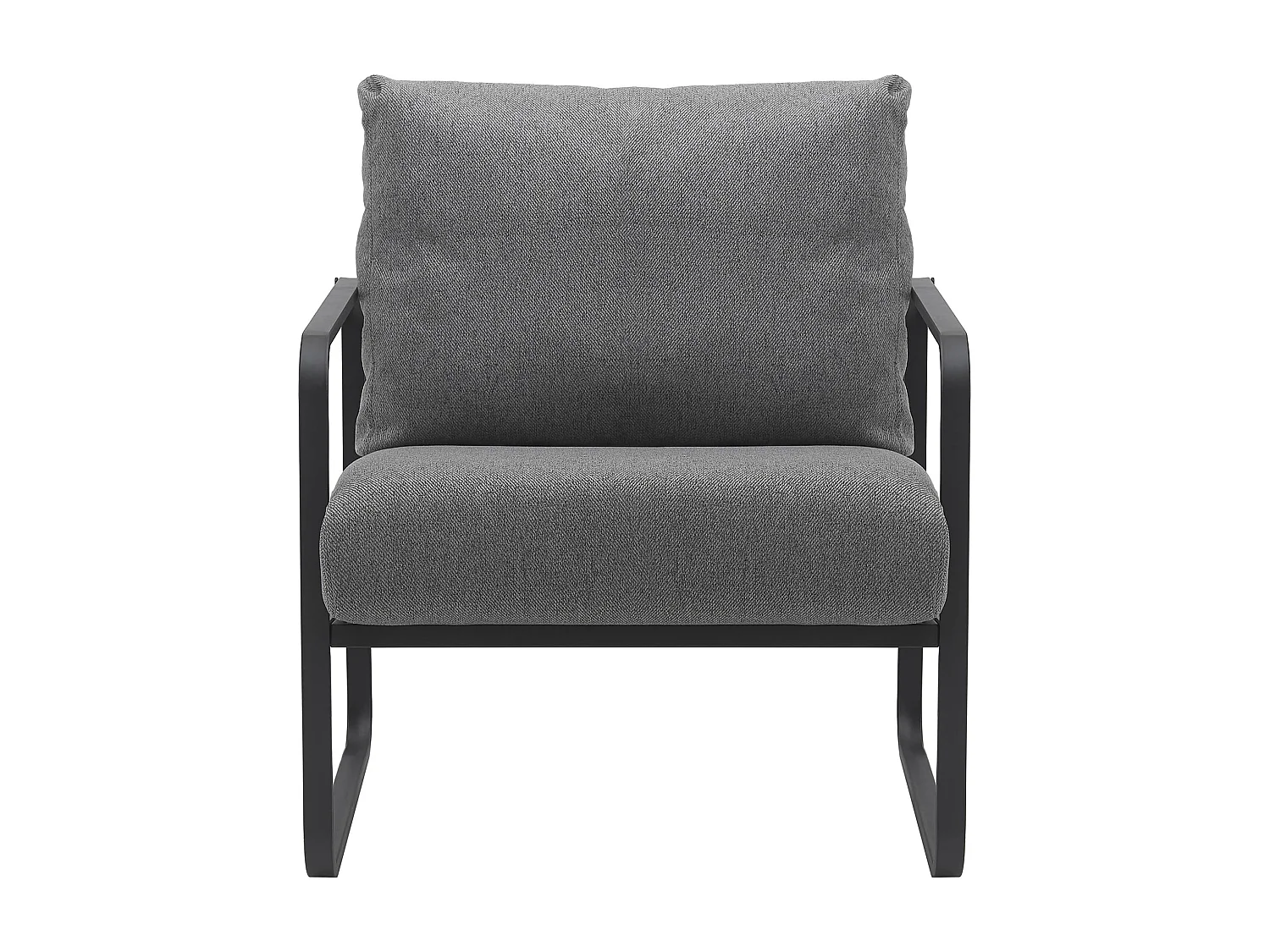 Chaise longue - Tissu - Gris foncé - Manea