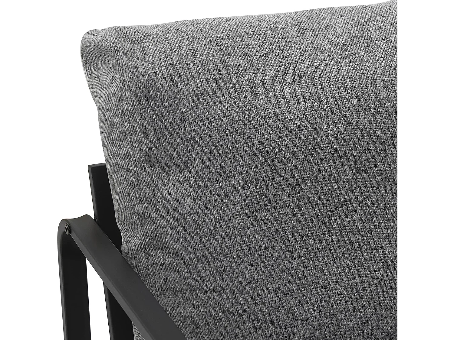 Chaise longue - Tissu - Gris foncé - Manea