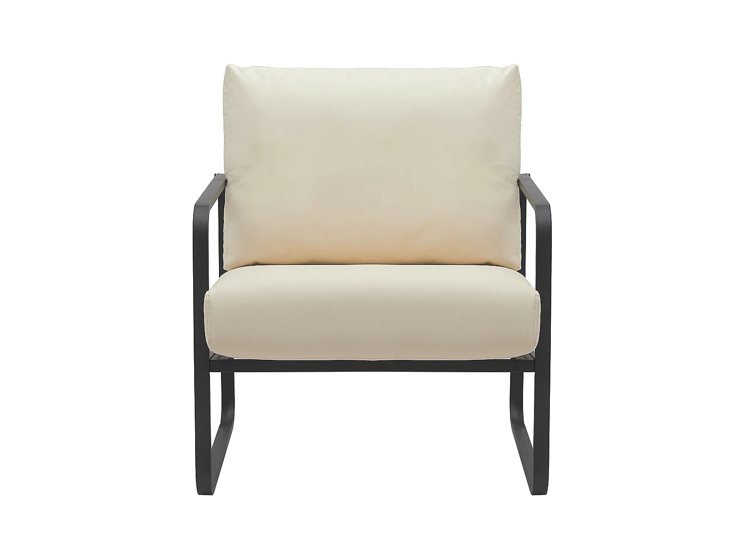 Chaise longue - Similicuir - Crème - Manea