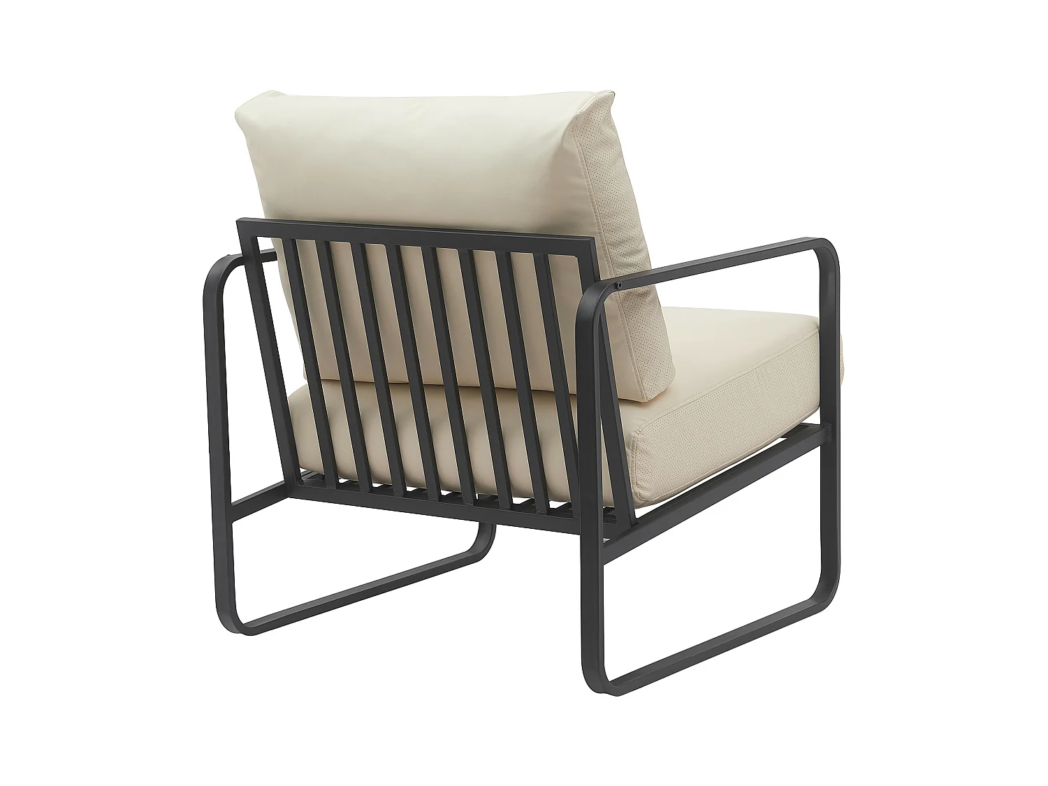 Chaise longue - Similicuir - Crème - Manea