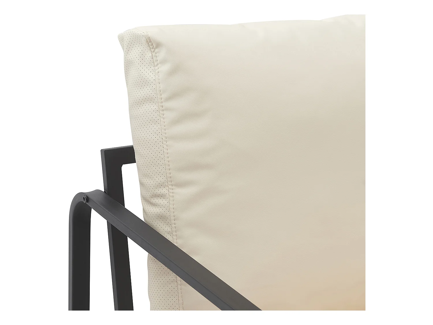 Chaise longue - Similicuir - Crème - Manea