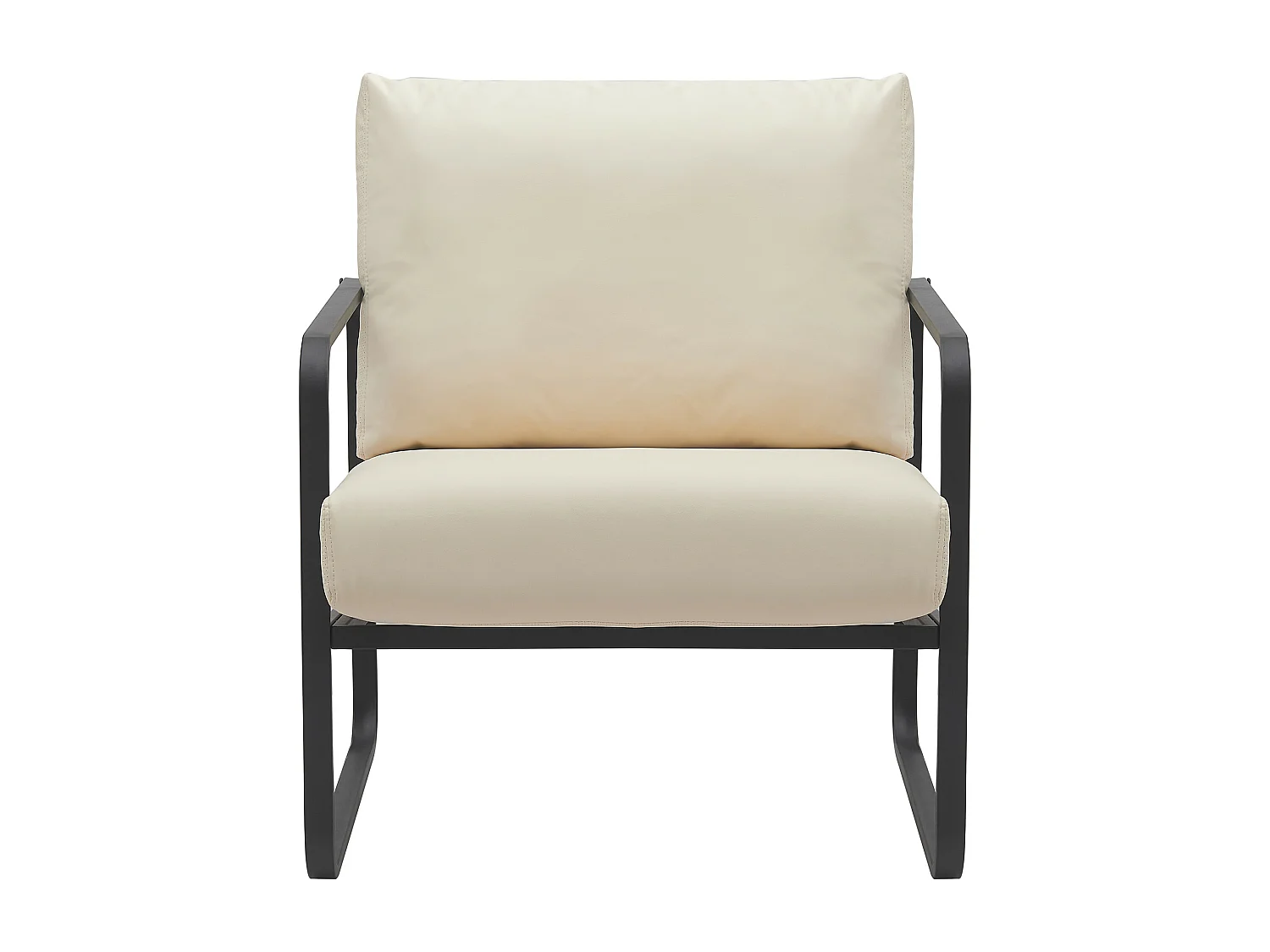 Chaise longue - Similicuir - Crème - Manea