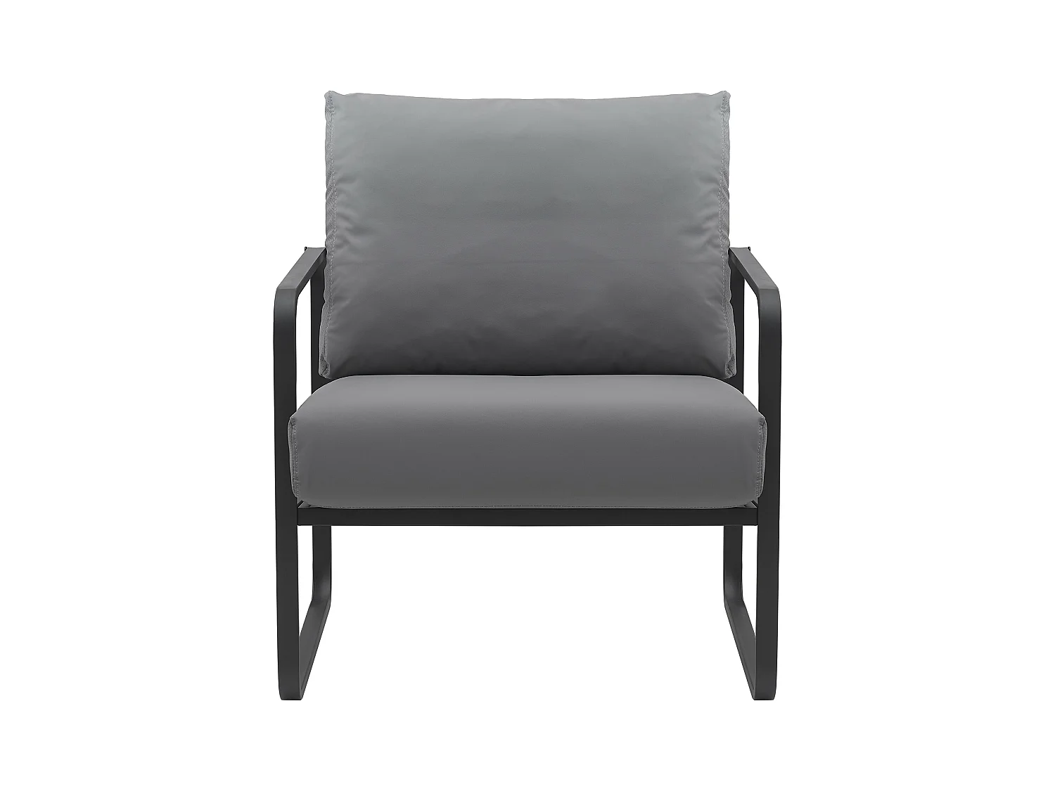 Chaise longue - Similicuir - Gris - Manea