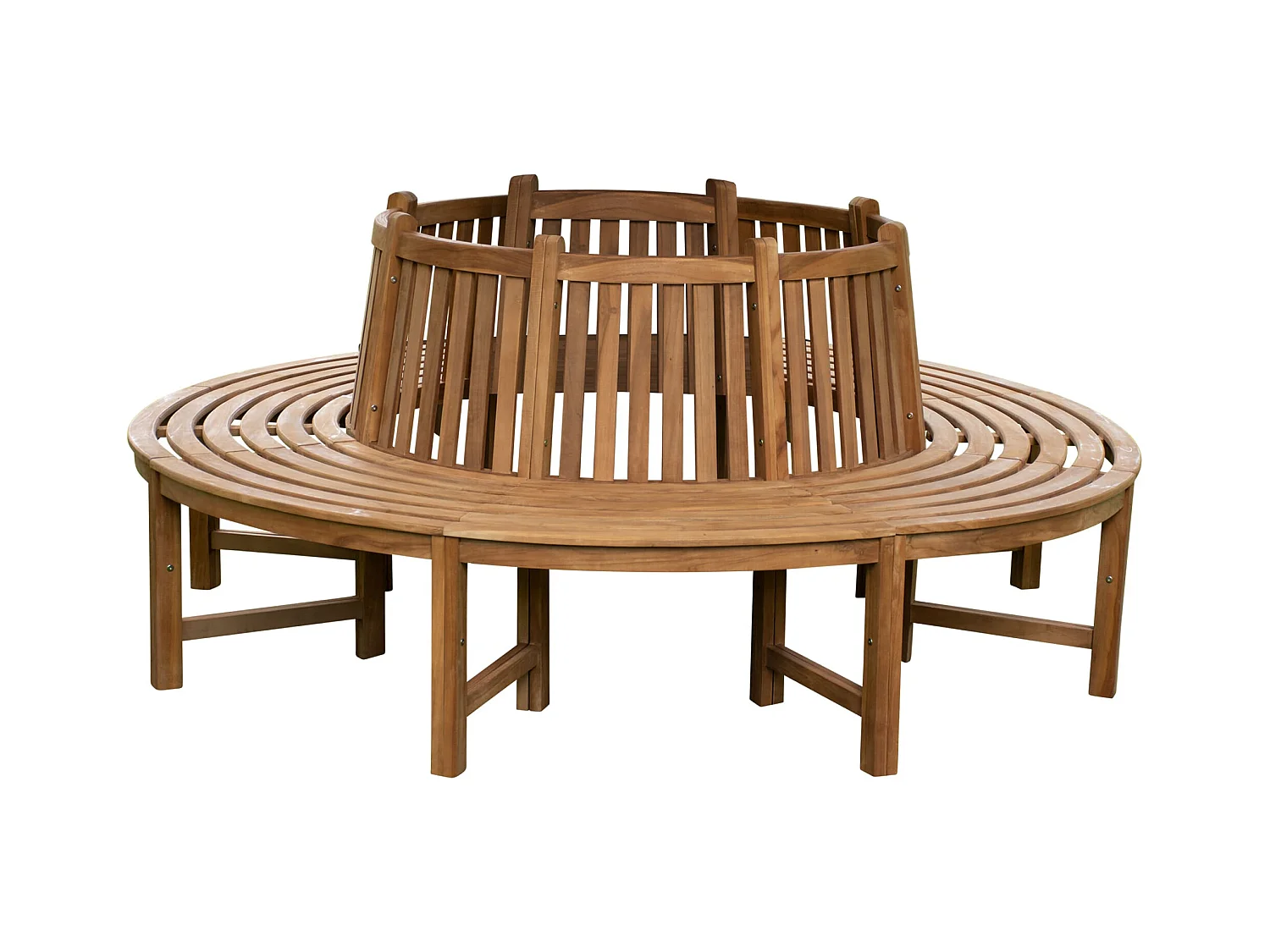 Banc de jardin - Bois & Acier inoxydable - Marron - Nila