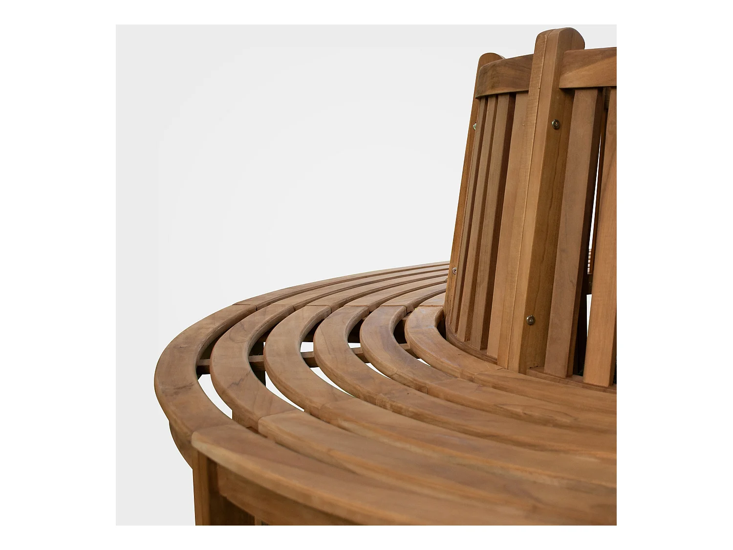 Banc de jardin - Bois & Acier inoxydable - Marron - Nila