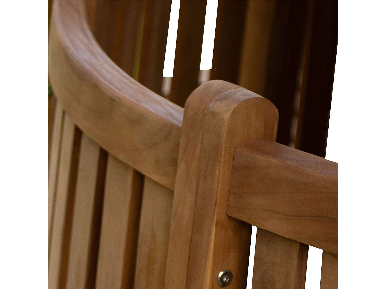 Banc de jardin - Bois & Acier inoxydable - Marron - Nila