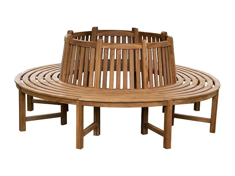 Banc de jardin - Bois & Acier inoxydable - Marron - Nila