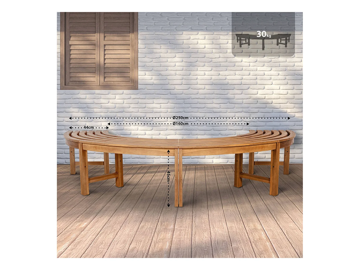 Banc de jardin - Bois - Teck - Male