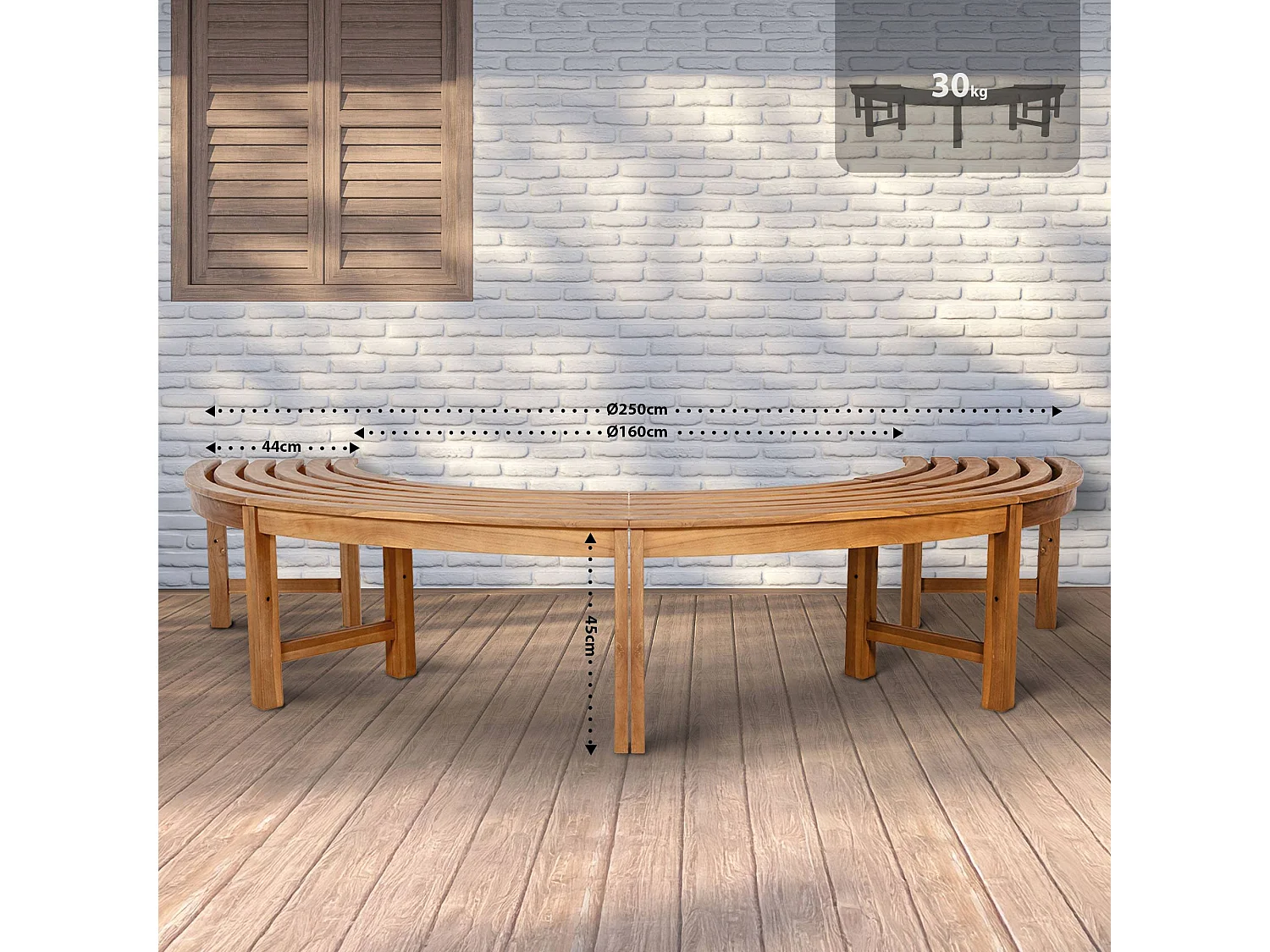 Banc de jardin - Bois - Teck - Male