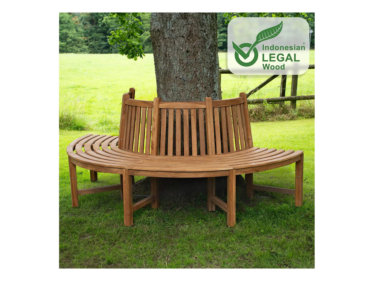 Banc de jardin - Bois & Acier inoxydable - Marron - Male