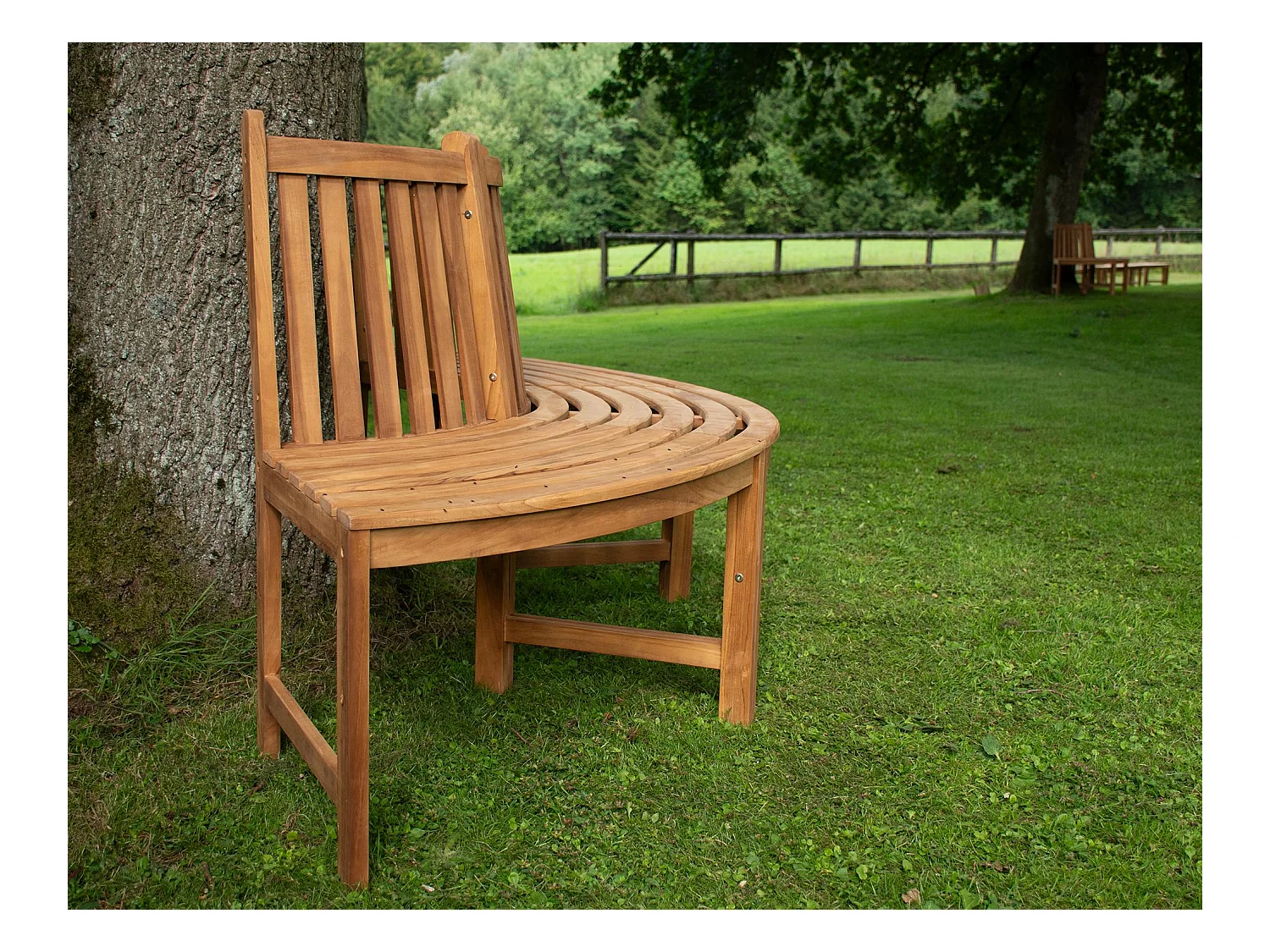 Banc de jardin - Bois & Acier inoxydable - Marron - Male