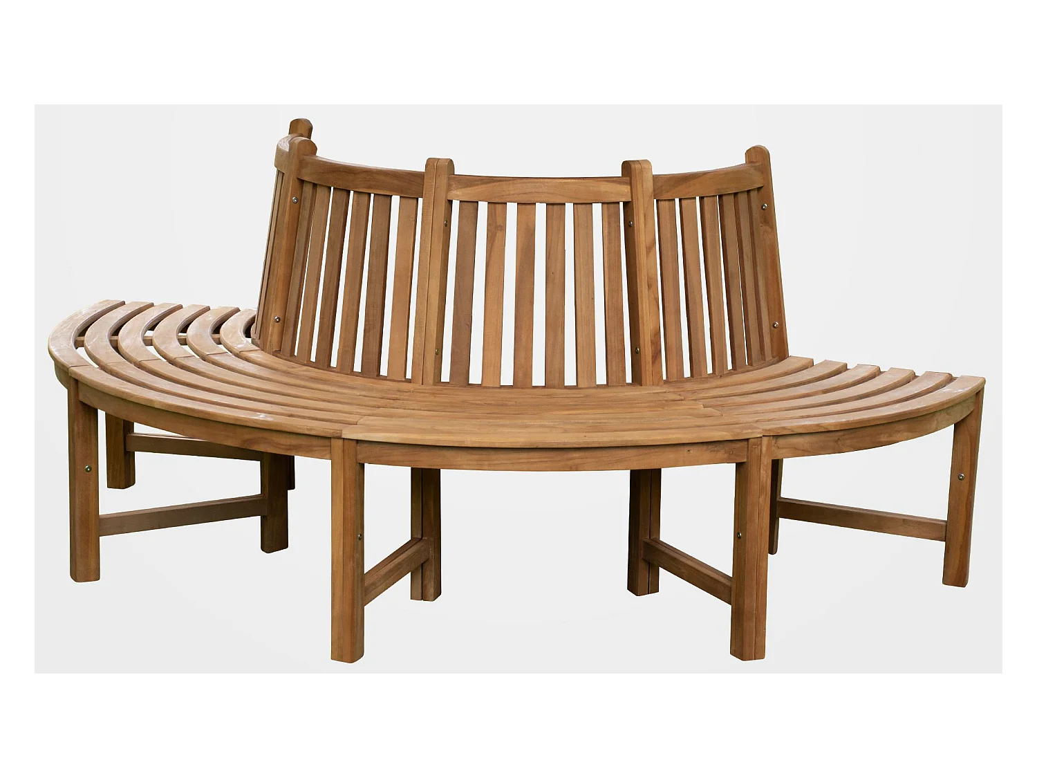 Banc de jardin - Bois & Acier inoxydable - Marron - Male