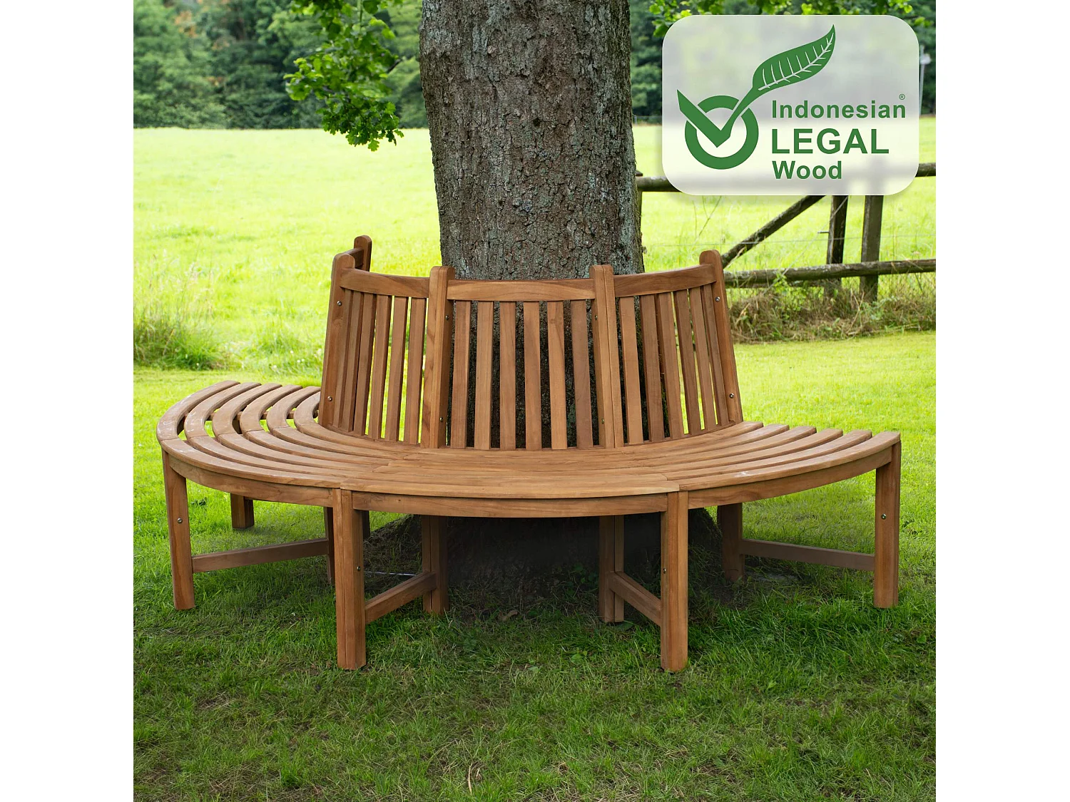 Banc de jardin - Bois & Acier inoxydable - Marron - Male