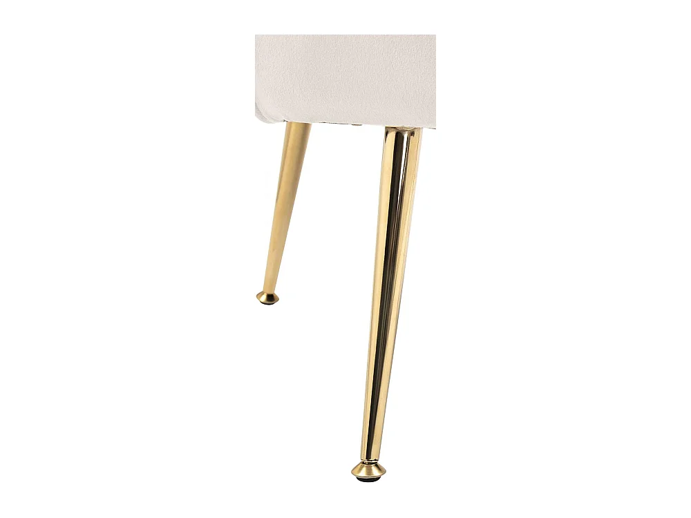 chaises avec accoudoirs - Velours - Crème - Rosita