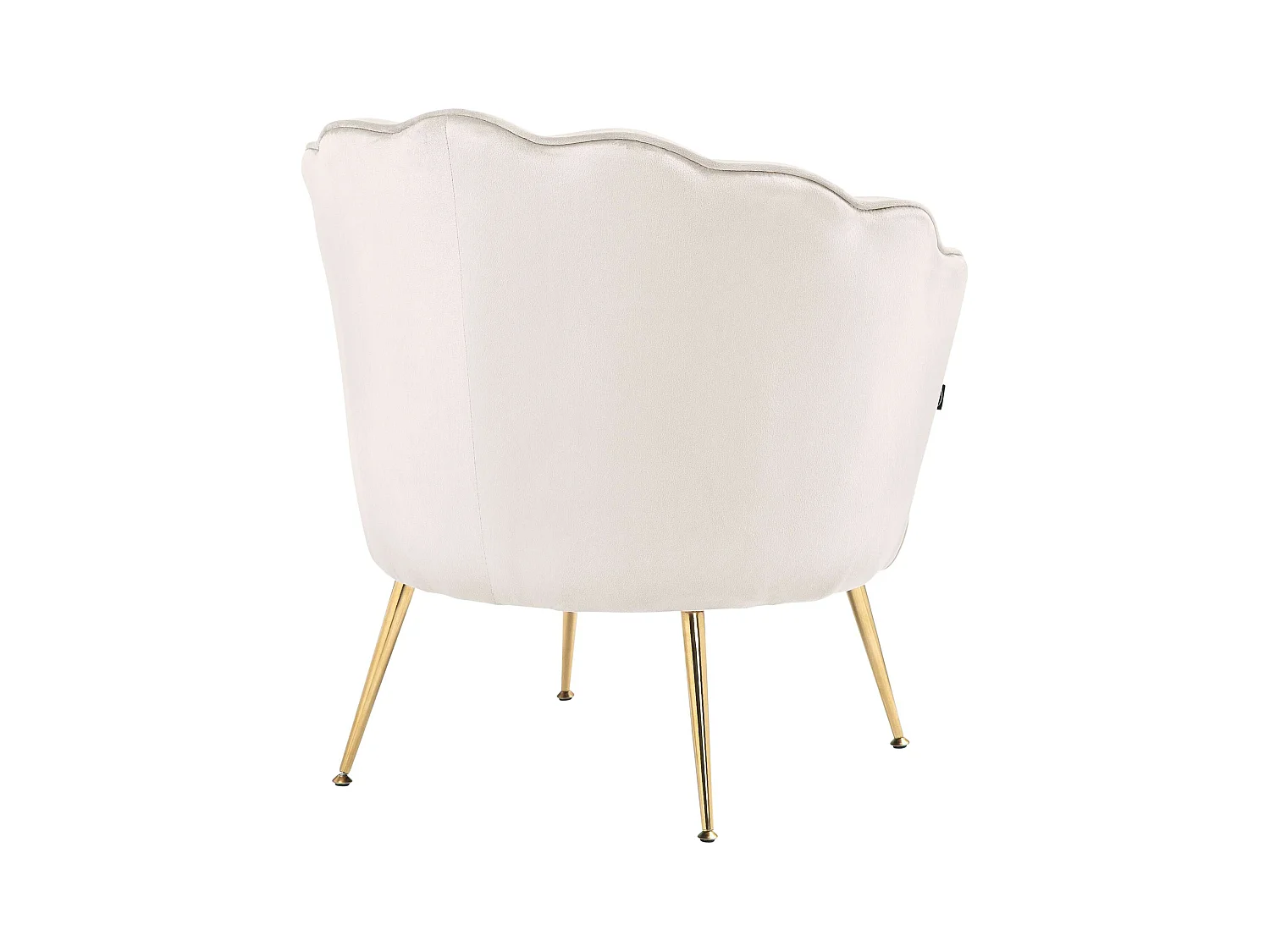 chaises avec accoudoirs - Velours - Crème - Rosita