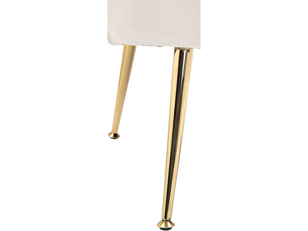 chaises avec accoudoirs - Velours - Crème - Rosita