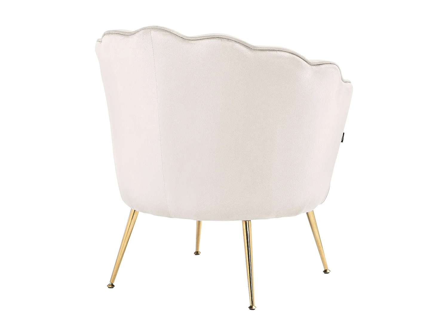 chaises avec accoudoirs - Velours - Crème - Rosita