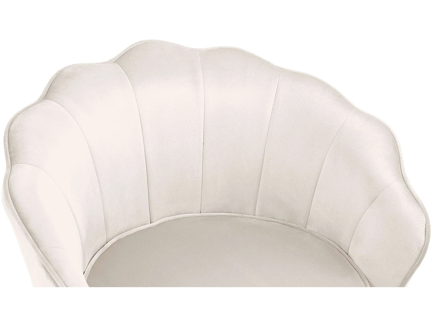 chaises avec accoudoirs - Velours - Crème - Rosita