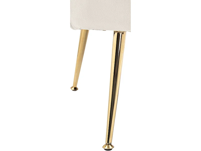 chaises avec accoudoirs - Velours - Crème - Rosita