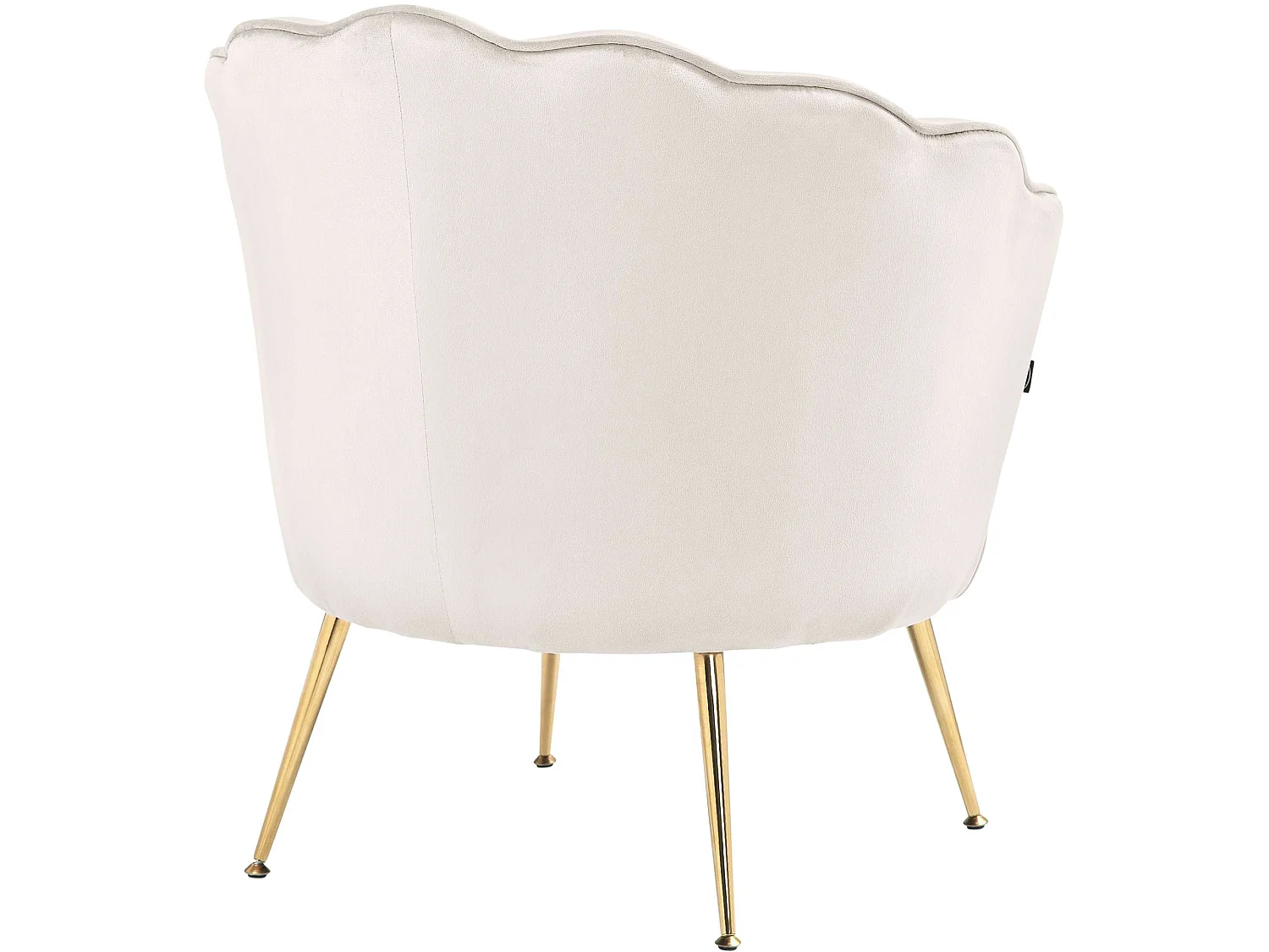 chaises avec accoudoirs - Velours - Crème - Rosita