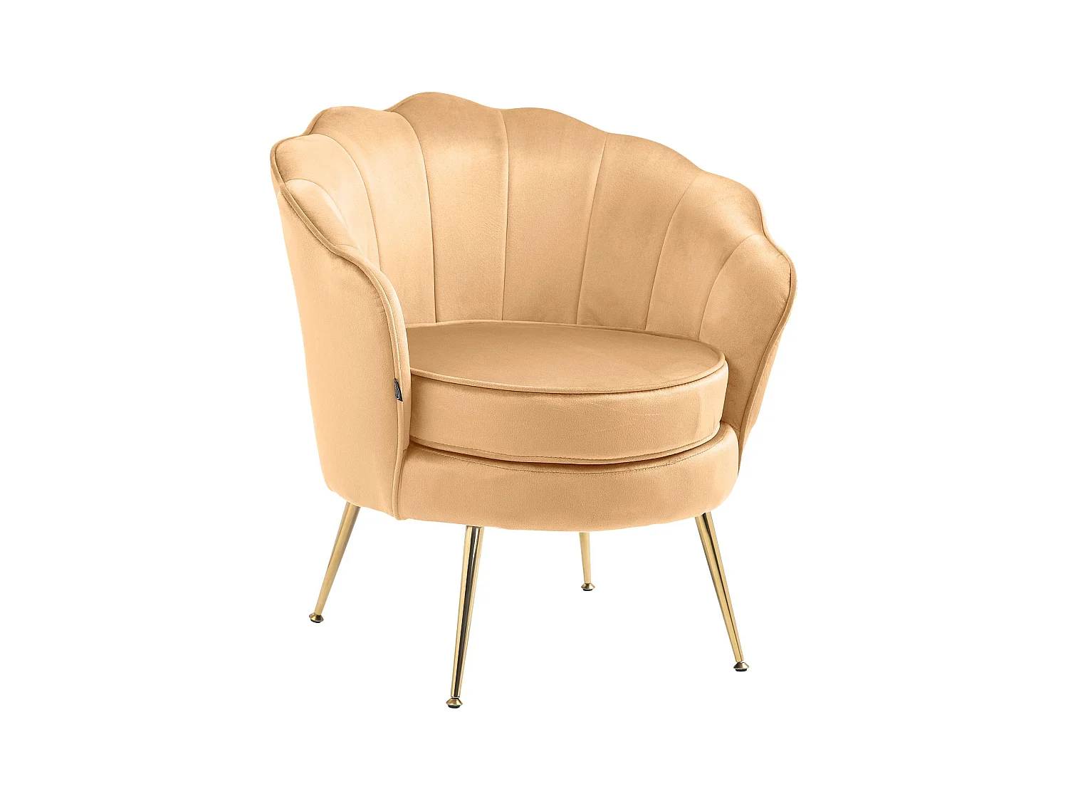chaises avec accoudoirs - Velours - Jaune - Rosita