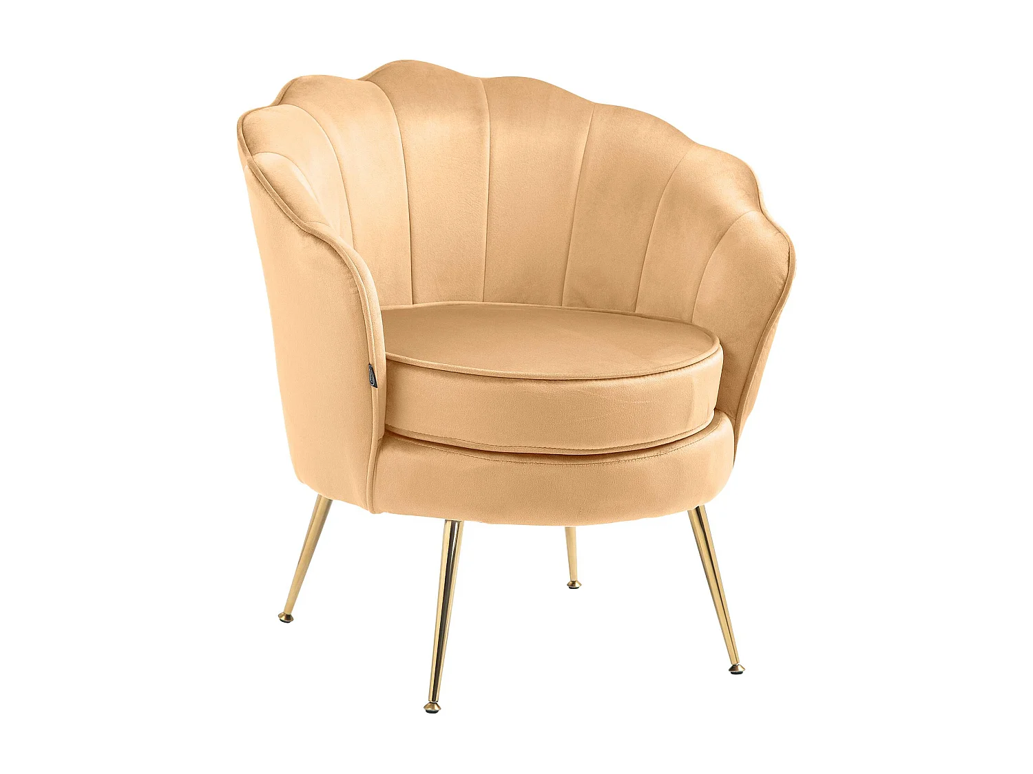 chaises avec accoudoirs - Velours - Jaune - Rosita