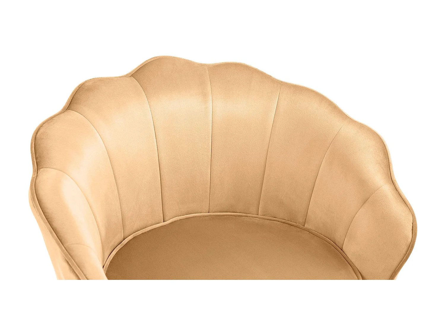 chaises avec accoudoirs - Velours - Jaune - Rosita