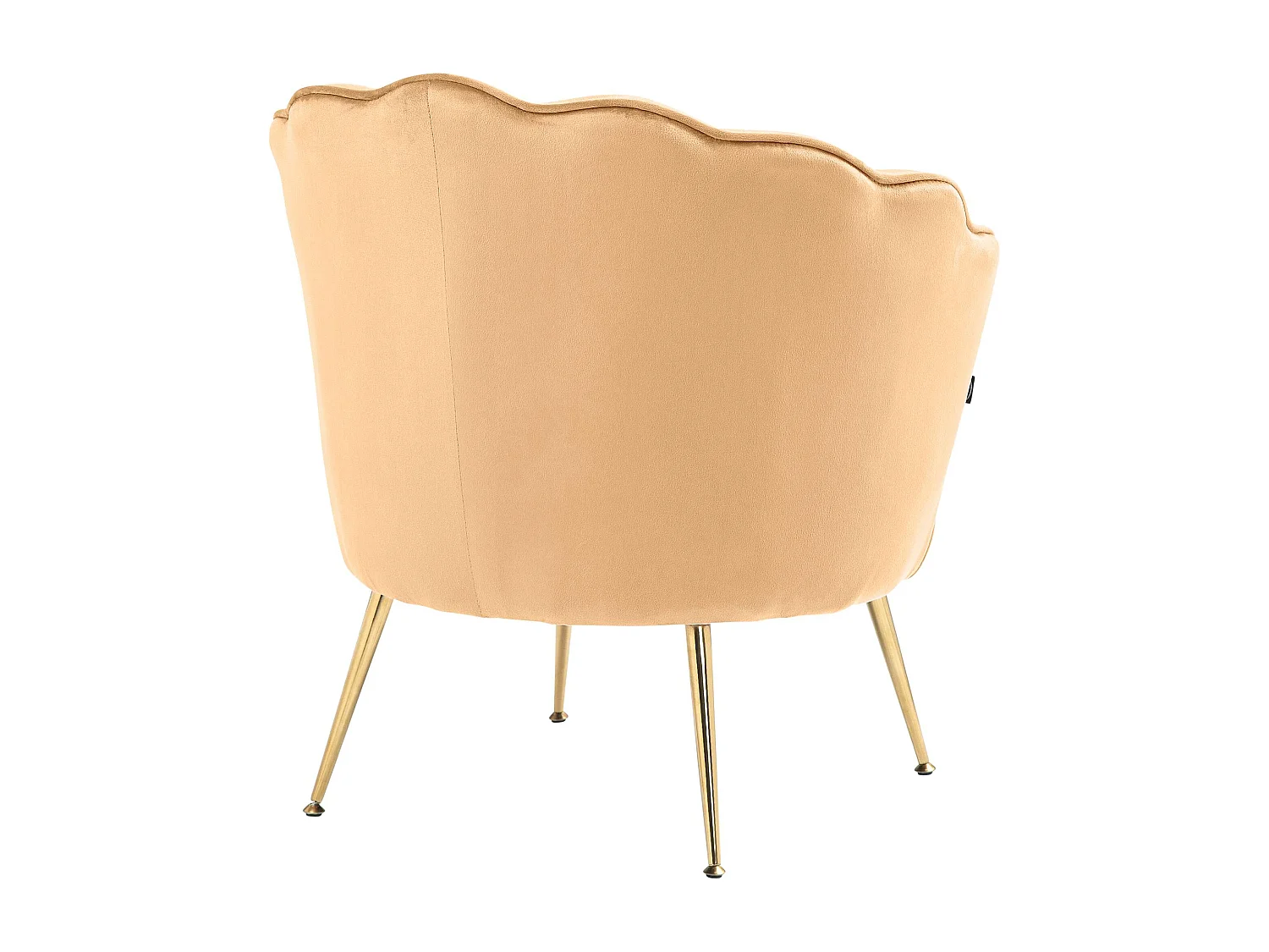 chaises avec accoudoirs - Velours - Jaune - Rosita