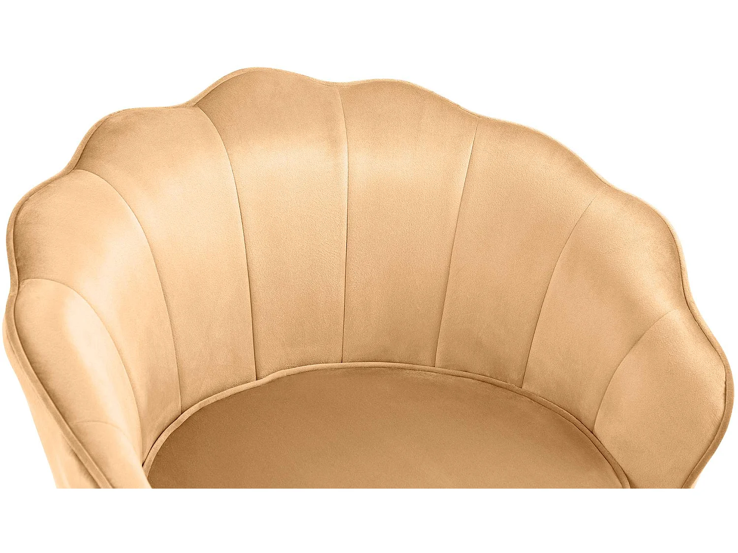 chaises avec accoudoirs - Velours - Jaune - Rosita