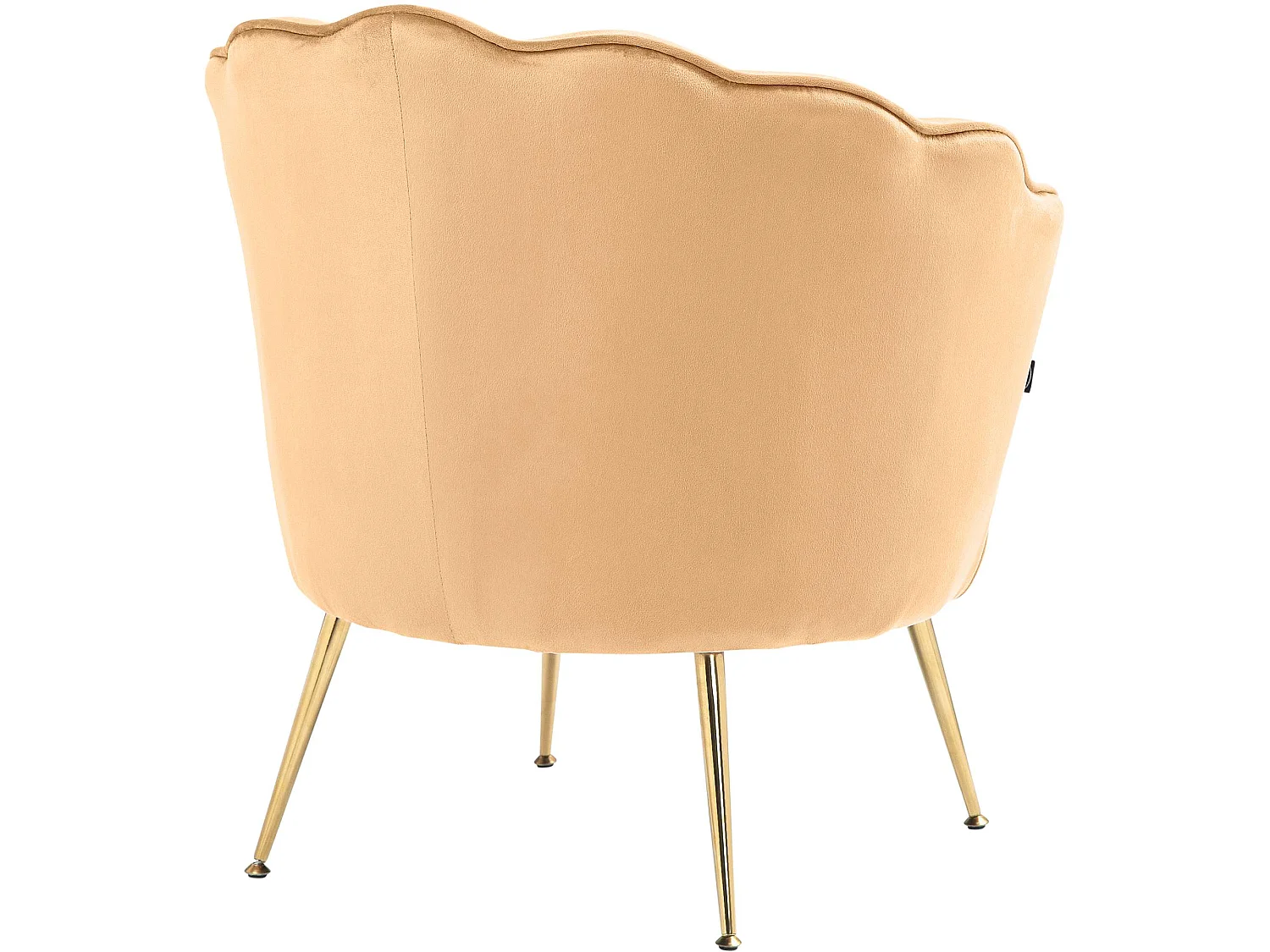 chaises avec accoudoirs - Velours - Jaune - Rosita